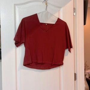 Crimson crop top